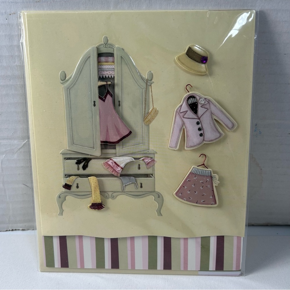 Fashion-Themed Greeting Card with Wardrobe Design - all occasions